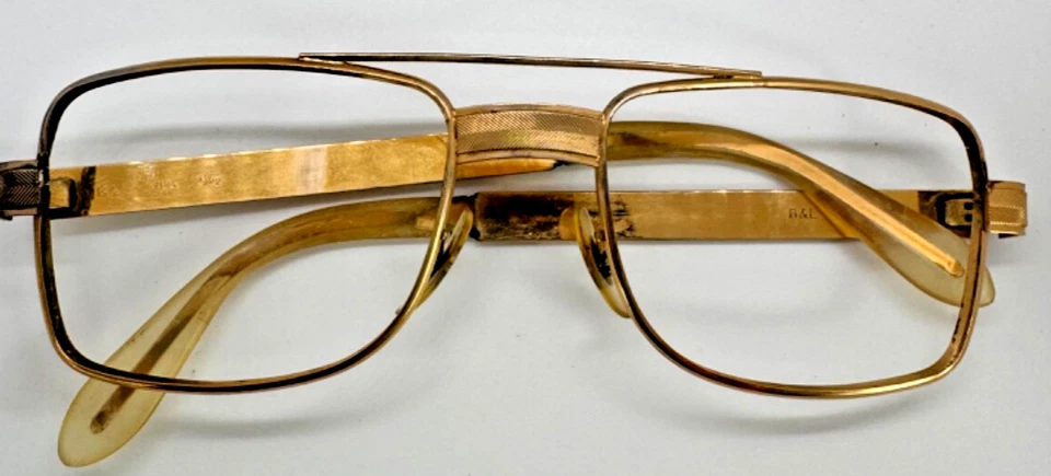 Bousch & Lomb antique eyeglasses frames men Vintage Gold barn find - Image 4 of 4