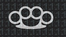 BRASS KNUCKLES DECAL STICKER UFC MMA FIGHTING