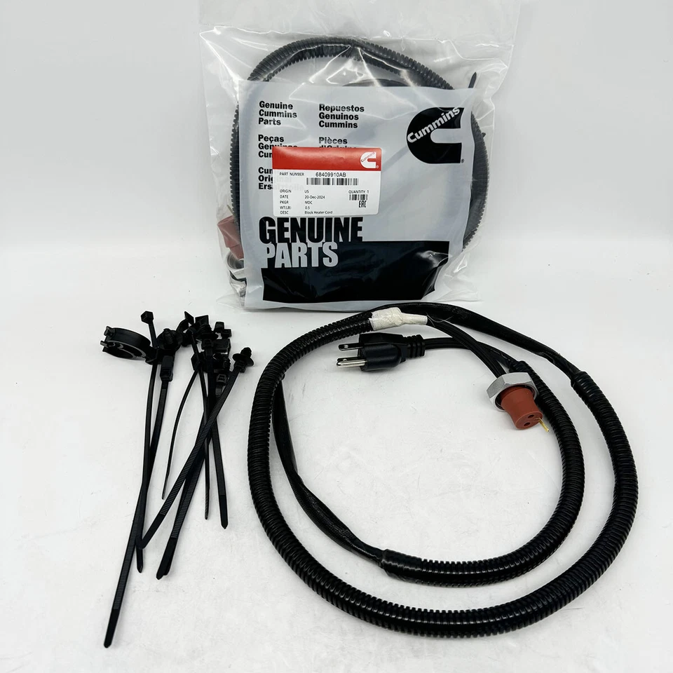 Block Heater Cord 68409910AB For Dodge Ram 5.9 6.7 L Cummins 1989-2023 251919 - Image 2 of 4