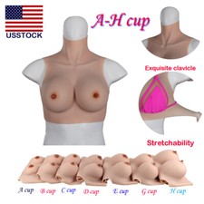 Silicone Crossdresser Breast Forms Drag Queen Transgender Fake Boobs B-H Cup