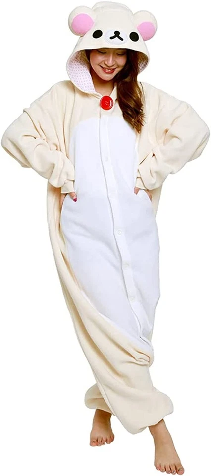 SAZAC Autêntico Korilakkuma Kigurumi Tamanho Único - Perfeito para Halloween ou Acolhedor - Imagem 2 de 4