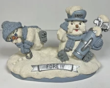 Encore Group Snow Buddies 2000 Sports FORE! Snowmen Golf Caddy Snowman #94675