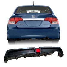 For 06-11 Honda Civic Sedan 4dr Mugen Rr Rear Bumper Lip 3rd Led Brake Lamp