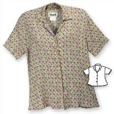 NEW FLAX Rayon Thinking Tropics Sh/Sleeve LITTLE SHIRT 6 PRINTS 4 SIZES