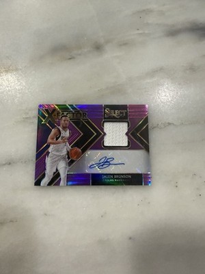 2019-20 Jalen Brunson Panini Select Purple X-Factor Auto Patch #XF-JBR /99
