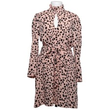 Wednesday's Girl, Kleid, Größe: L, Beige/Schwarz, Polyester, Leopard, Damen #NZG