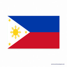 Philippines Flag Sticker Decal Car Bumper Truck Motorcycle Vinyl 5x3 USA Made