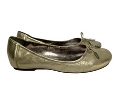 ECCO Women's Limestone Gold Coto City Bow Detail Ballet Flats-Size 37 US 6/6.5