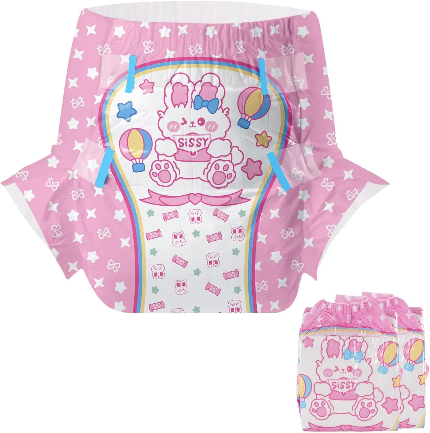 CutiePlusU Adult Diaper Sample 2 Pack Overnight Absorbency Large Tabs
