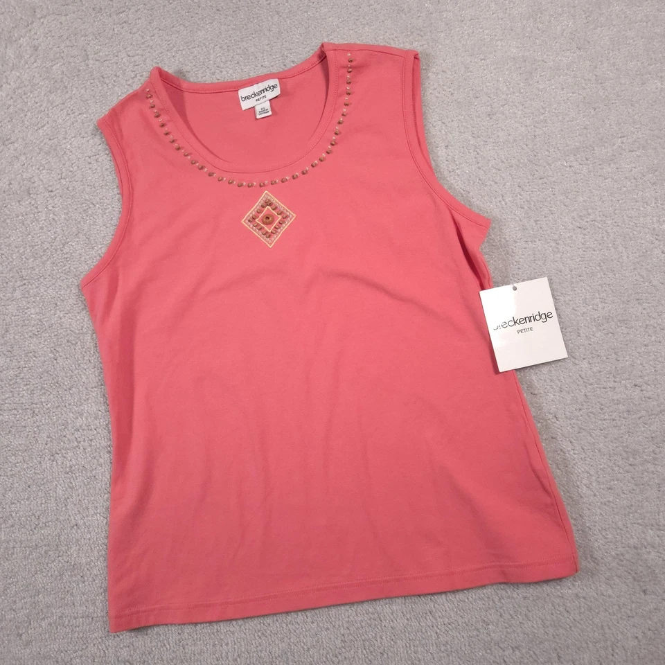 Camisa Breckenridge para mujer pequeña Summercora sin mangas adornada sin mangas Foto 2 de 4