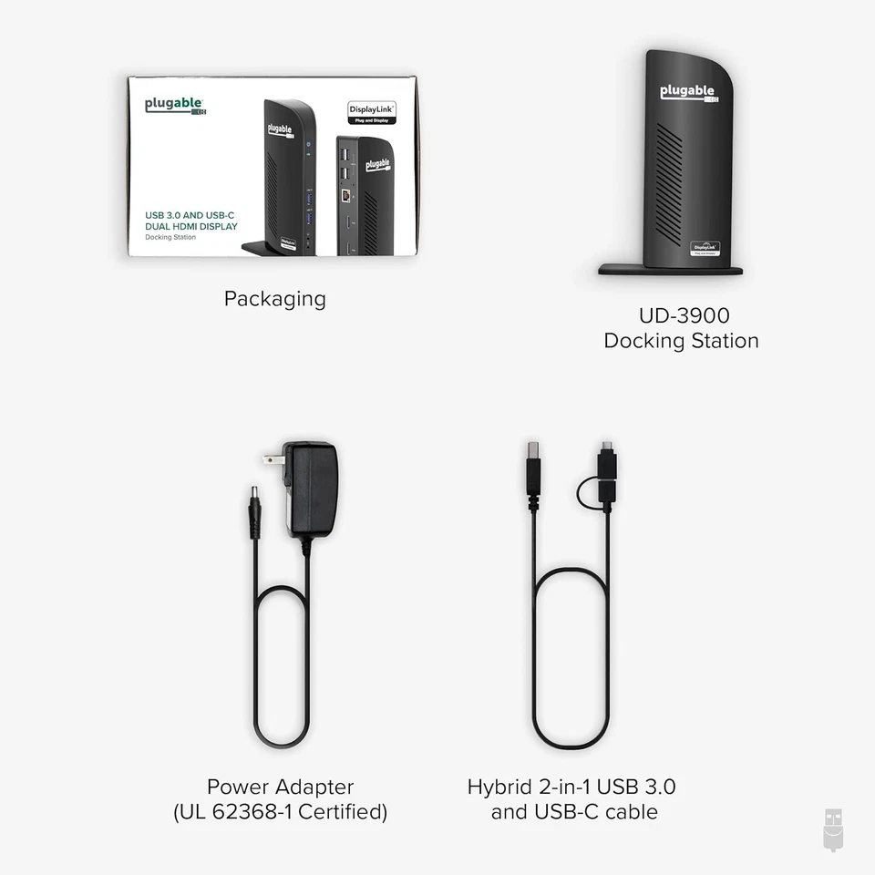 Подключаемая универсальная док-станция для ноутбука два HDMI USB 3.0 или USB-C, 2 X HDMI - Изображение 4 из 4