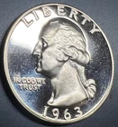 1963 Proof Silver Washington Quarter #921