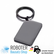 Edelstahl Schlüsselanhänger Rohling 30x50 mm Schwarz - Blanko Gravur Tag DIY