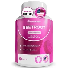 Capsules Supports Blood Pressure 60Ct Rosabella Organic Beet Root Powder 1300mg