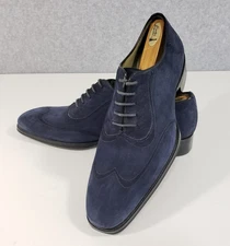 Mezlan Custom Nico Suede Men's Dress Shoes Wingtip Oxford US 10 Gatsby Balmoral