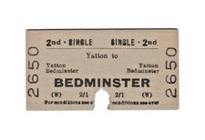 Railway Ticket British Rail Yatton to Bedminster 1962