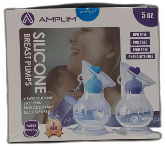 Amplim Manual Breast Pump, Gen 3 Food Grade Silicone Milk Collector For - Image 2 of 4