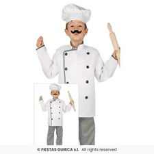 Boys Girls Chef Costume Cooking Occupations Chefs Fancy Dress Outfit Kids Age 3