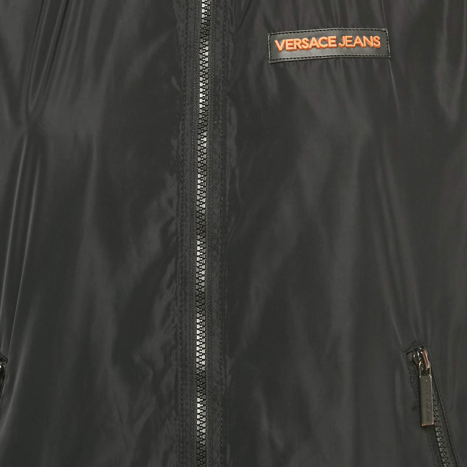 Versace Jeans Black Side Stripe Synthetic ZipUp Jacket M thumbnail 3