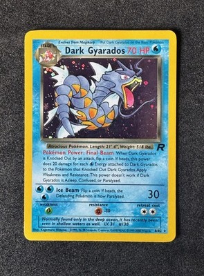 2000 Pokémon Dark Gyarados Holo Team Rocket 8/82 Rare