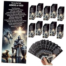  Pcs Armor of God Bookmarks Christian Church Gifts Bible Verse 100 Sliver Black