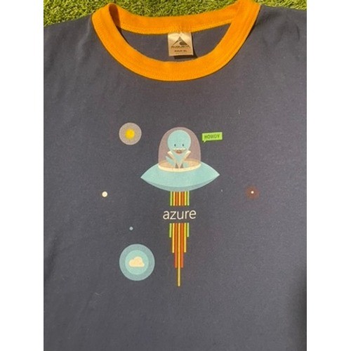 T-shirt grafica Azure Microsoft Alien UFO girocollo manica corta XL - Foto 3 di 6