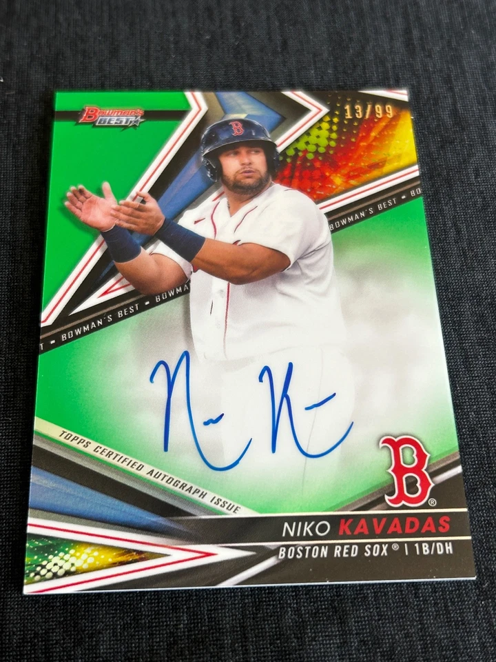 2022 Bowmans Best Niko Kavadas BEST OF 2022 ATOMIC GREEN AUTO #13/99 + 8 AUTOS - Image 2 of 4