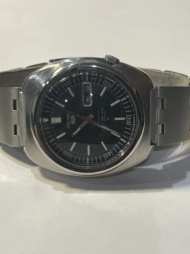 SEIKO RARE VINTAGE 70M SPORT DIVER, 7019-6000, BLACK DIAL, ORIG., SS, VERY GOOD