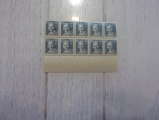 timbres neufs ** 1934 n° 295 bloc de 10 cote 60€