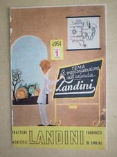 TRATTORI AGRICOLI "LANDINI" FABBRICO(RE)-PUBBLICITA SU CARTONCINO-1954
