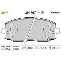 Valeo BremsbeläGe Bremsbelegsatz Vorne FüR Hyundai I10 KIA Picanto
