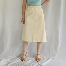70s/80s Cream Ultrasuede Pencil Skirt