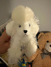 GANZ Webkinz White Dog Plush, Washable Small 6-14 in 2007 HM014