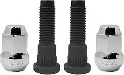 4PCS 1/2-20 Chrome Lug Nut Wheel Stud Set Compatible with 2007-2018 Wrangler Lib