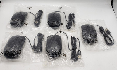 LOT OF 5 NEW DELL 0DMV3P ( MS116 ) Wired USB Optical Scroll Mouse w/ Free S/H