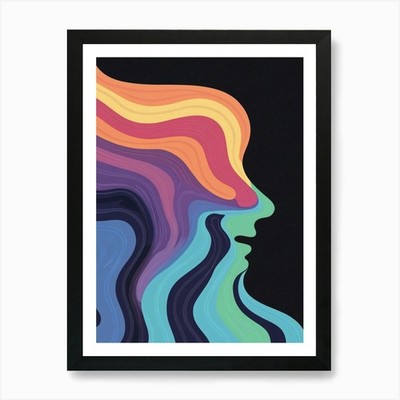 Portrait einer Frau 708 Kunstdruck gerahmt Wandbild Poster Leinwanddruck Bild