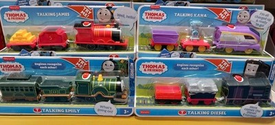 Thomas & seine Freunde 4 motorisierte Spielzeugeisenbahnen sprechende Züge: Emily, Diesel, James & Kana