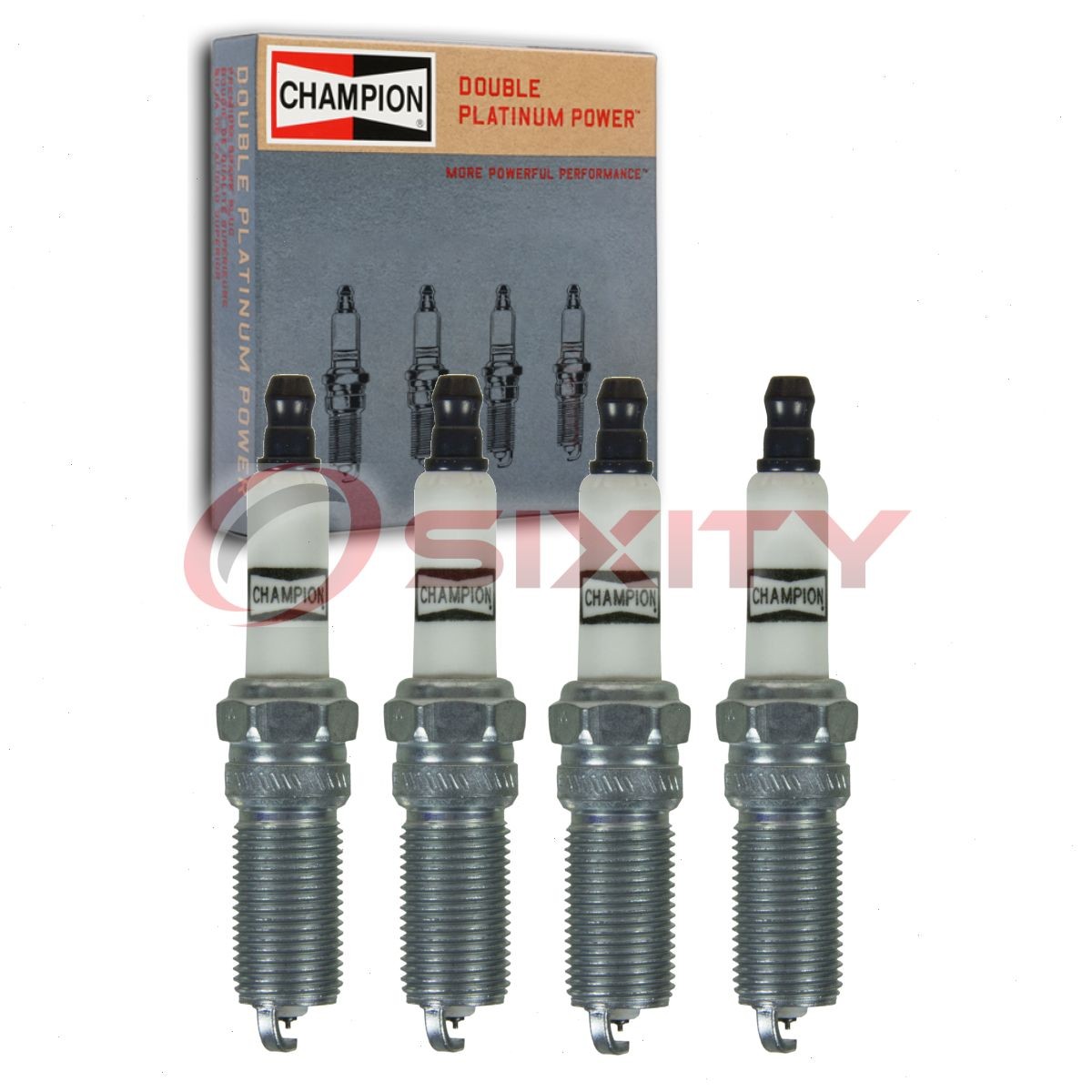 4 pc Champion Double Platinum Spark Plugs for 2013-2019 Chevrolet Malibu cc
