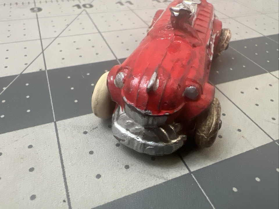 "Camión de escalera de camión de bomberos fundido Barclay de colección de la década de 1930 con ruedas de goma de 3""" Foto 2 de 4