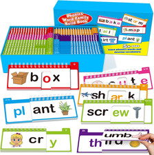 40 Read and Rhyme Flip Books,Phonics Word Family Build Book Learn to Read Phonic