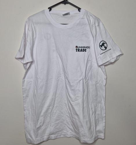 Bunnings Trade T-Shirt Tee Size L Trade White Warehouse Workwear Tradie
