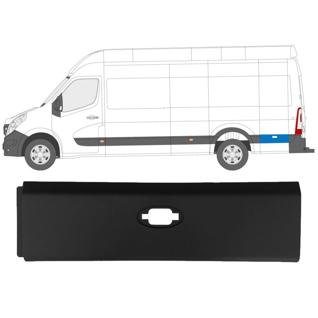Side trim for Opel Movano 2010-2021 / Left