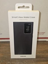 New! Genuine Samsung Galaxy S23 Ultra  Smart Clear View Wallet Case Cover, Black