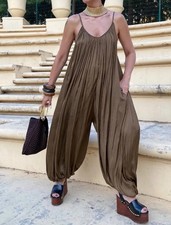 ZARA ZW COLLECTION PLEATED JUMPSUIT TOBACCO NEW SS25 SIZES XS-L REF. 0034/042