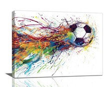 Quorin Banksy Soccer Wall Art Sport Street Graffiti Pictures Colorful Soccer ...