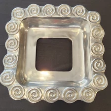 Holland Boone Polished Pewter Casserole Dish Holder Serving Dish 8x8