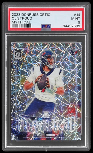 2023 Donruss Optic Cj Stroud #14 PSA 9 RC Mythical Football Mint Panini