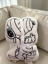 NWT SET 2 PEANUTS Snoopy  Woodstock Sherpa Pillows Halloween Mummy 14"x 17"
