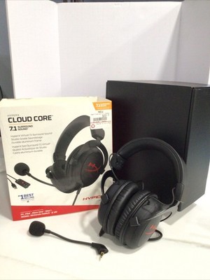 HyperX Cloud Core Wired Gaming Headset - Black VGC Microphone