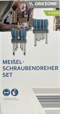 WORKZONE 15 Piece Chisel Screwdriver Set | Meißel Schraubendreher Set